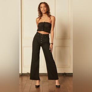 Boyish Charley High Rise Wide Leg‎ Jeans Black Beauty Wash